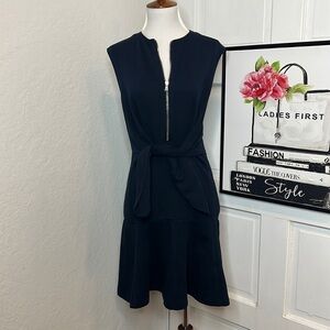 Carven Navy Tie-Front Creole Dress Size S